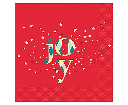 DE SEZON - GOD SERVETELE 33*33CM 20/SET JOY ROSU PG-SJYC