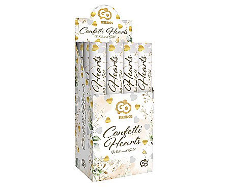 GOD CONFETTI Cannon Gold and White Hearts, 40cm KP-ZB40 [1]