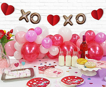 GOD GHIRLANDA DIN HARTIE XoXo, red-gold, 200cm RV-GPXO [2]