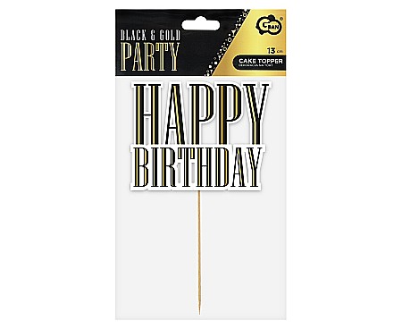 GOD DECORATIUNI PENTRU TORT B&C Happy Birthday, 13cm RV-DHBN [1]