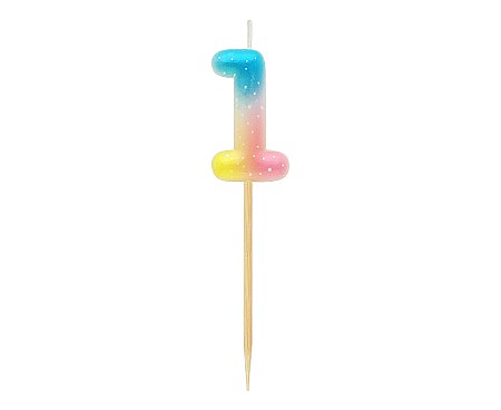 GOD LUMANARI TORT Number 1, pastel ombre, 4.5cm SF-POP1 [1]