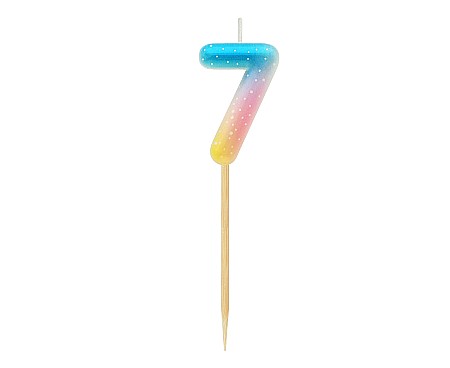 GOD LUMANARI TORT Number 7, pastel ombre, 4.5cm SF-POP7 [1]