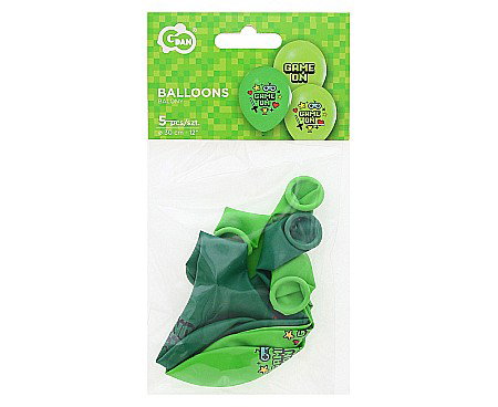 BALOANE LATEX Balloons Game On, 30cm, green 5/set GZ-GAMO [2]