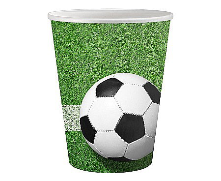 Farfurii/ Pahare/ Servetele/ Paie/ Tacamuri/ Fete masa - GOD PAHARE CARTON Football, 200ml 6/set PW-KPPN