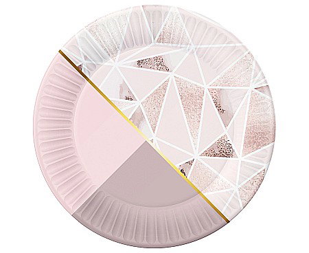 Farfurii/ Pahare/ Servetele/ Paie/ Tacamuri/ Fete masa - GOD FARFURII CARTON Rose Chic, 18cm 6/set PG-TRC7