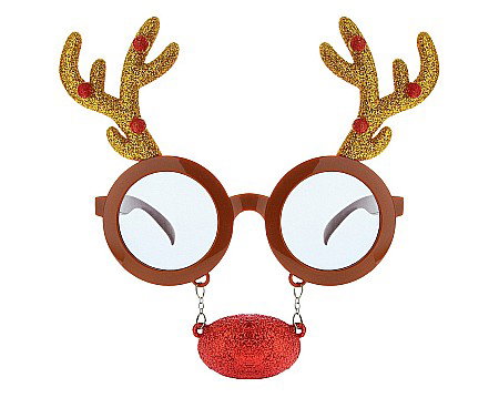 Costume/ Costumatii Craciun si accesorii - GOD OCHELARI PARTY CU NAS SI COARNE DE REN NP-ORNR