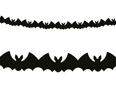 GOD GHIRLANDA DIN HARTIE Bat, black, 10.5*25*300cm PF-GNIE [1]
