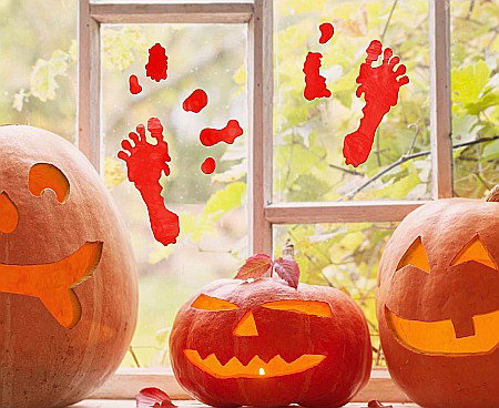 GOD STICKER CU GEL BLOODY FEET 20*20CM PF-NZZS [2]