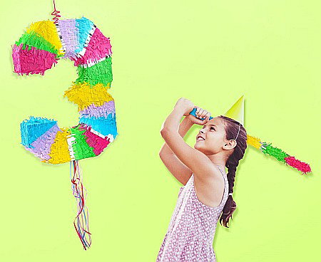 GOD PINATA PARTY CIFRA 3 50*35*7.5CM PASTEL WM-PCP3 [1]