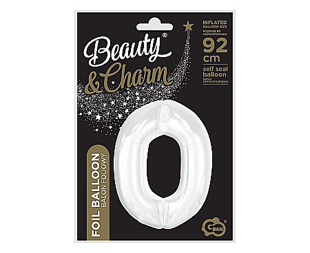 GOD BALON FOLIE ALUMINIU B&C Number 0, white, 92cm CH-B9B0 [2]