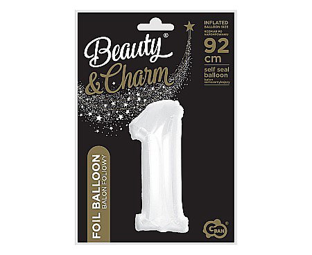 GOD BALON FOLIE ALUMINIU B&C Number 1, white, 92cm CH-B9B1 [2]