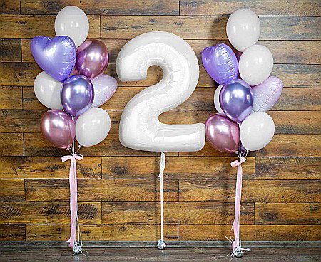 GOD BALON FOLIE ALUMINIU B&C Number 2, white, 92cm CH-B9B2 [1]