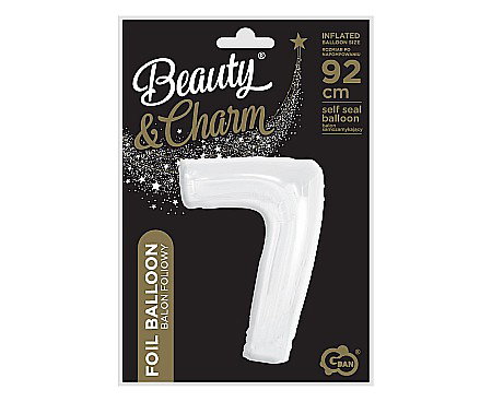 GOD BALON FOLIE ALUMINIU B&C Number 7, white, 92cm CH-B9B7 [2]