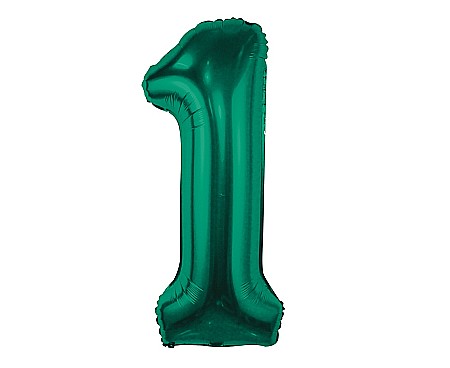 Baloane de Craciun si An Nou - GOD BALON FOLIE ALUMINIU Number 1, bottle green, 85cm CH-B8B1
