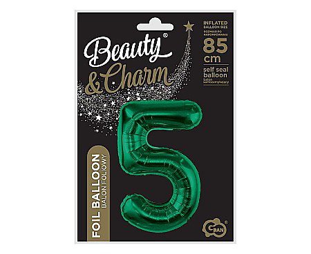 GOD BALON FOLIE ALUMINIU Number 5, bottle green, 85cm CH-B8B5 [1]
