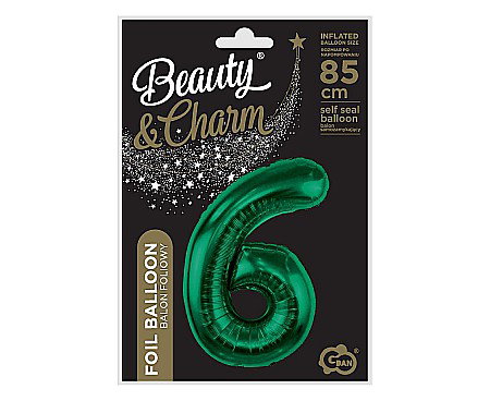 GOD BALON FOLIE ALUMINIU Number 6, bottle green, 85cm CH-B8B6 [1]