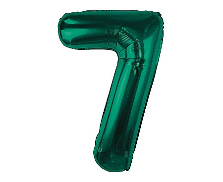 Baloane de Craciun si An Nou - GOD BALON FOLIE ALUMINIU Number 7, bottle green, 85cm CH-B8B7