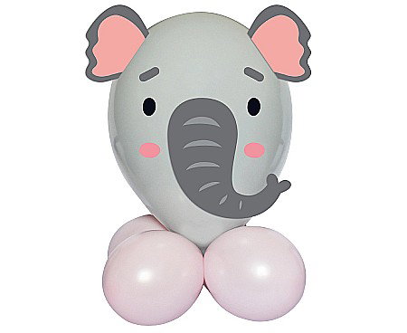Baloane latex - GOD SET BALON SMART Cute Animals - Elephant, 13-30cm, 7pcs GZ-UZSL