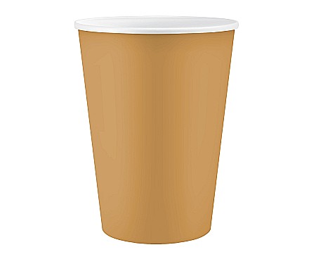 Farfurii/ Pahare/ Servetele/ Paie/ Tacamuri/ Fete masa - GOD PAHARE CARTON Gold, 250ml, 6/set PF-KJZ6
