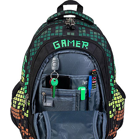 RUCSAC SCOLAR ST.RIGHT 4 COMPARTIMENTE PIXEL GAMER BP-04 645747 [6]
