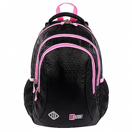 Ghiozdane, Rucsacuri, Trolere - MA RUCSAC SCOLAR ST.RIGHT 3 COMPARTIMENTE BLACK GLITTER BP-26 665356