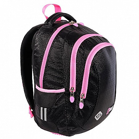 MA RUCSAC SCOLAR ST.RIGHT 3 COMPARTIMENTE BLACK GLITTER BP-26 665356 [1]
