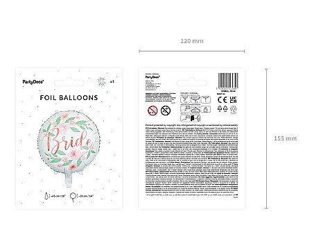 PD BALON FOLIE ALUMINIU Flower Bride, 45cm, white FB140 [2]