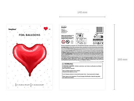 PD BALON FOLIE ALUMINIU Heart, 75x64.5cm, red FB141S-007 [5]