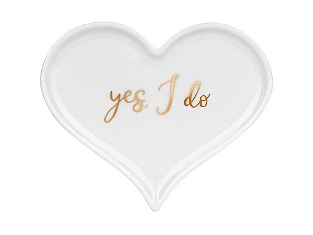 Articole Nunta, Bridal Party - PD FARFURIE PENTRU VERIGHETE FORMA INIMA 13.3X10.8CM PORTELAN PTA1