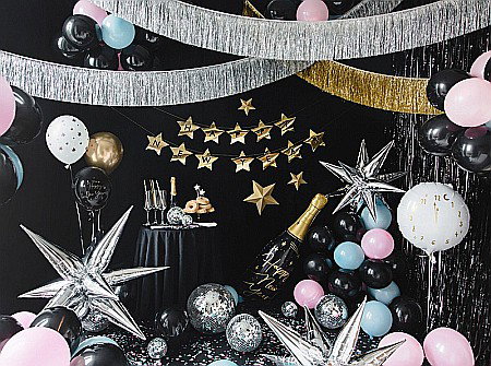 PD BALON FOLIE ALUMINIU ALB CU CEAS 45CM  ORA 12  FB159-008 [2]