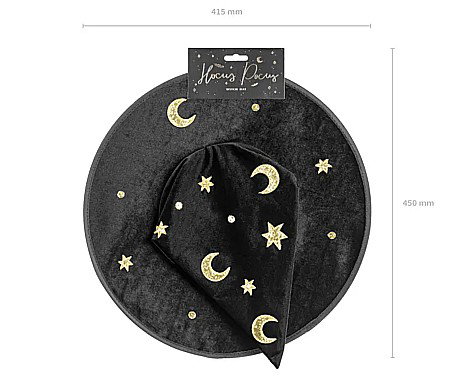 PD PALARIE VRAJITOARE Witch's hat, 19*42*32cm, black CWH2-010 [7]