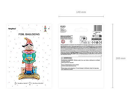 PD BALON FOLIE DE ALUMINIU Elf, 46x88 cm, mix FB161 [7]