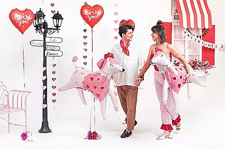 Ziua indragostitilor & Dragobete - PD BALON FOLIE ALUMINIU Heart "i love you", 45cm, mix FB171
