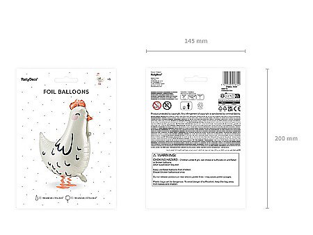 PD BALON FOLIE ALUMINIU Hen, 48x60cm, mix FB187 [6]