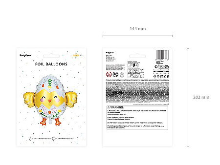 PD BALON FOLIE ALUMINIU Chick, 78.5x64.5cm, mix FB198 [6]
