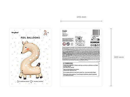 PD BALON FOLIE ALUMINIU Number 2 - Roe deer, 65x102cm, mix FB163-2 [2]