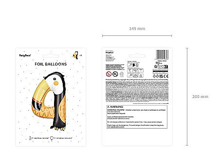 PD BALON FOLIE ALUMINIU Number 4 - Tucan, 68X91cm, mix FB163-4 [2]