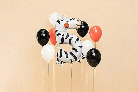 Baloane si accesorii - PD BALON FOLIE ALUMINIU Number 5 - Zebra, 68X98cm, mix FB163-5
