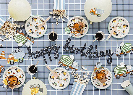 PD BANNER Happy Birthday Construction vehicles, 2m, mix GRL104 [3]