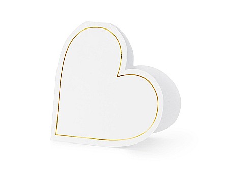 Botezuri, Gender reveal - PD CARTI VIZITA MASA Place Cards Hearts, white, 15.7 x 22 cm 10/SET WS7