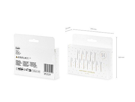 PD LUMANARI TORT Happy Birthday, white, 2.5cm 13 litere SCS-13-008 [4]