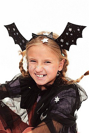 DE SEZON - PD CORDELUTA, Headbands Bats, 23x30cm, black with holographic print, 4/set OP29