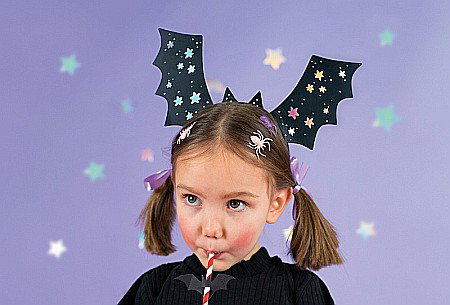 PD CORDELUTA, Headbands Bats, 23x30cm, black with holographic print, 4/set OP29 [3]