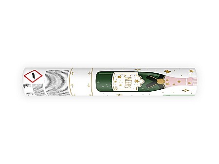 PD CONFETTI CANNON Champagne, tube shooter with golden stars, 20cm TUBSZ20-019 [1]
