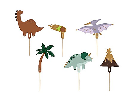 ARTICOLE PARTY - PD DECORATIUNI PENTRU TORT Dinosaurs, 8-12cm, mix 6/set KPT71
