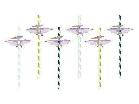 ARTICOLE PARTY - PD PAIE DIN HARTIE PENTRU BAUTURI Pterodactyl, 19.5cm 6/set NSL1