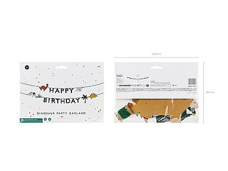 PD BANNER Happy Birthday Dino, 3m, mix GRL106 [6]