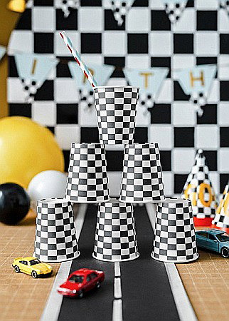 PD PAHARE CARTON Checkered Flag, 220ml, mix 6/set KPP74-EU3 [2]