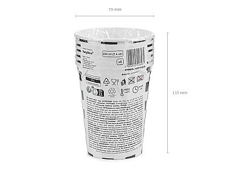 PD PAHARE CARTON Checkered Flag, 220ml, mix 6/set KPP74-EU3 [4]