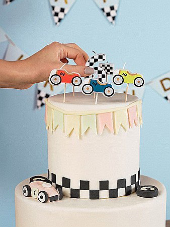 Decoratiuni/ Lumanari Tort/ Briose - PD LUMANARI TORT Racing Cars, 2-3cm, mix 5/set SCS-18